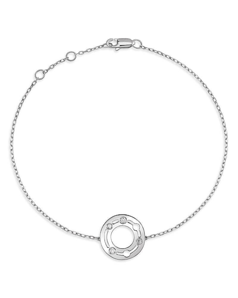 Dinh Van 18K White Gold Pulse Diamond Chain Bracelet