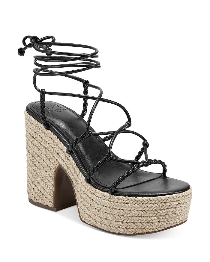 Chanel Black Quilted Leather Bracelet Ankle Strap Wedge Sandals