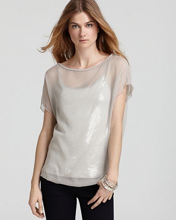 Bailey 44 Top - Martini Chiffon and Sequin | Bloomingdale's