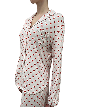 Katiejnyc Juniors' Maia Heart Print Pajama Set In Red Hearts
