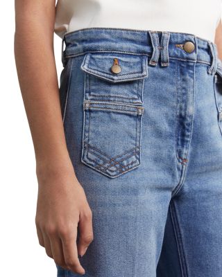 Anna High Waist Flared Leg Jeans in Blue