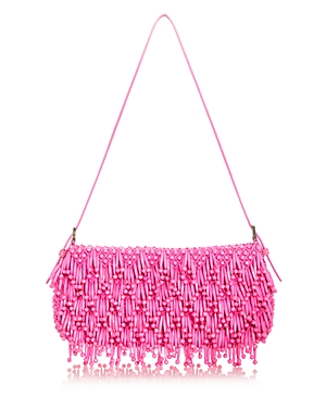 By Far Dulce Lipstick Messy Beads & Semi Patent Leather Shoulder Bag