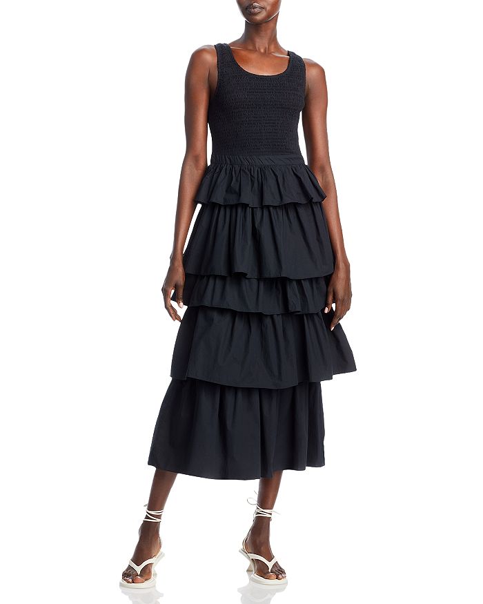 RHODE Nia Tiered Midi Dress Bloomingdale s