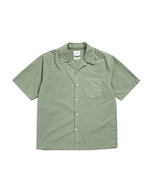 Shop Norse Projects Carsten Collared Shirt In Dark Sage Green
