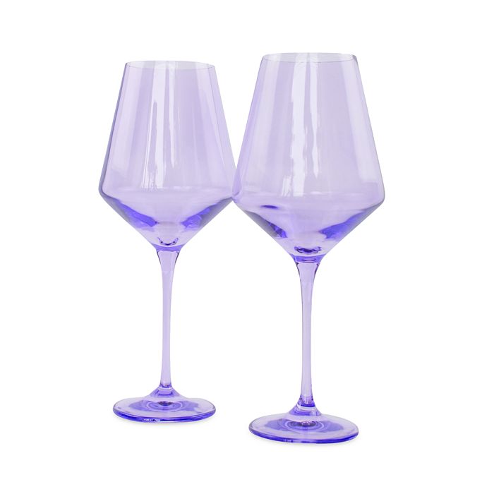 Stem Wineglasses, Set of 2 (Purple)