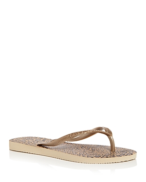 HAVAIANAS HAVAIANAS WOMEN'S ANIMAL PRINT SLIM FLIP-FLOPS