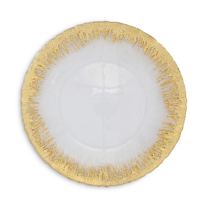 Rufolo Glass Gold Brushstroke Salad Plate main image 0