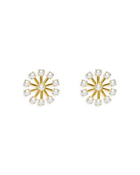 Lele Sadoughi - 14K Gold–Plated Pinwheel Button Earrings