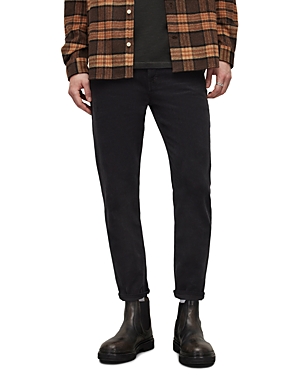 ALLSAINTS JACK TAPERED FIT CORDUROY PANTS IN WASHED BLACK