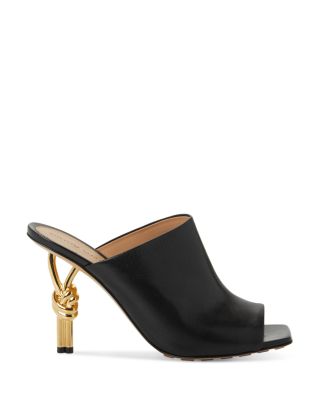 Women's Knot Slip On High Heel Sandals