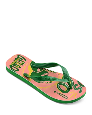 Women's Farm Rio Green Slip On Flip Flop Sandals