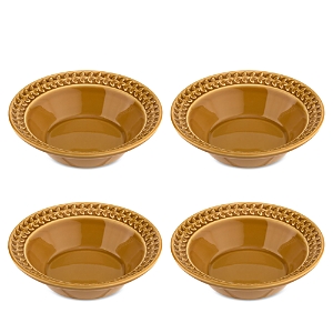 Portmeirion Botanic Garden Harmony Cereal Bowls, Set Of 4 In Amber