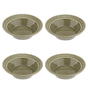 Portmeirion Botanic Garden Harmony Cereal Bowls, Set Of 4 In Moss Green