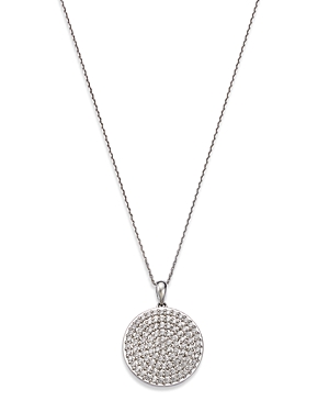 Bloomingdale's Diamond Pave Disc Pendant Necklace in 14K White Gold, 1.00 ct. t.w. - 100% Exclusive