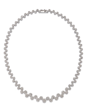 Bloomingdale's Diamond Flower Cluster Collar Necklace in 14K White Gold, 11.0 ct. t.w. - 100% Exclus