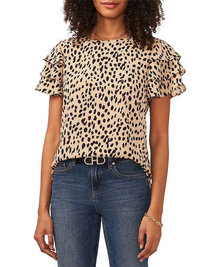 Vince camuto animal print top new arrivals