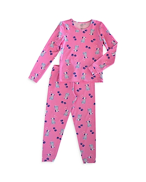 Lovey & Grink Girls' Puppy Pajama Set - Baby, Little Kid, Big Kid In Pink
