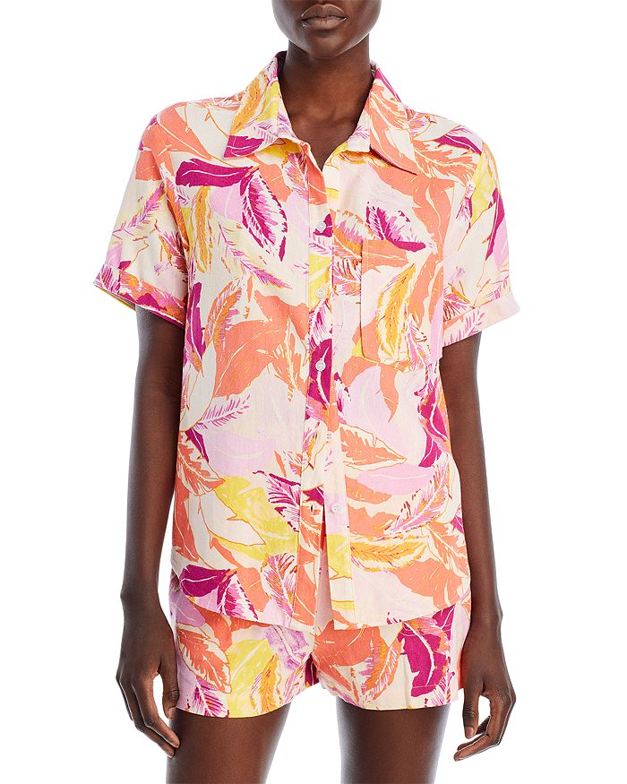 AQUA Tropical Print Resort Shirt - 100% Exclusive | Bloomingdale's