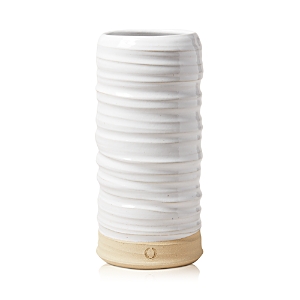 Farmhouse Pottery Trunk Vase, Large In Open White