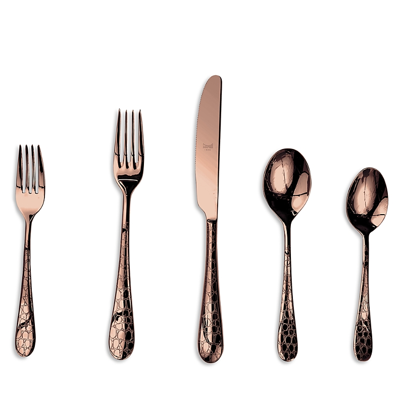 Mepra Coccodrillo Oro 5-piece Place Setting In Bronze