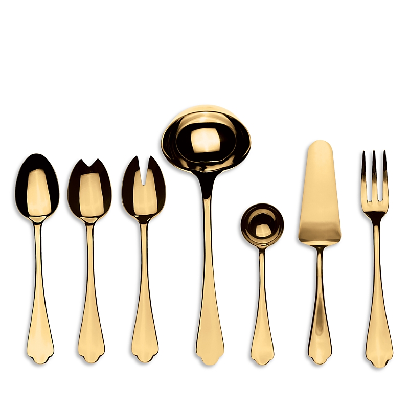 Mepra Dolce Vita 7 Piece Serving Set In Gold