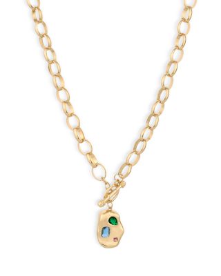 Ettika - Rainbow Nugget Pendant Necklace, 18"