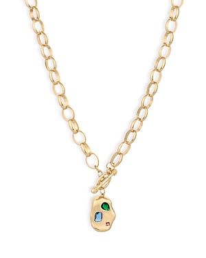 Shop Ettika Rainbow Nugget Pendant Necklace, 18 In Gold