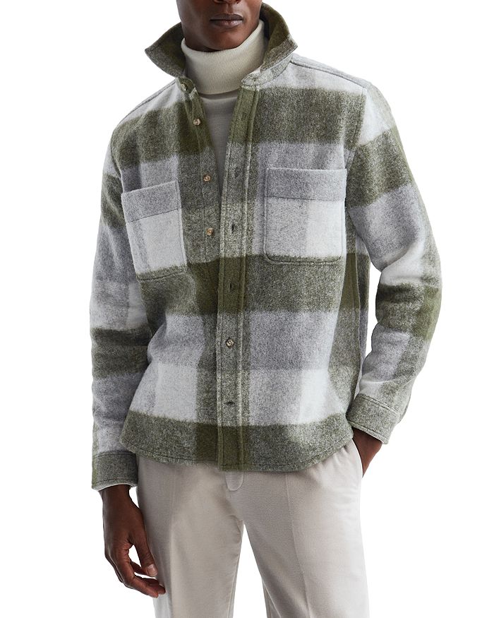 Brushed sales check jacket