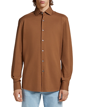 ZEGNA JERSEY LONG SLEEVE SHIRT