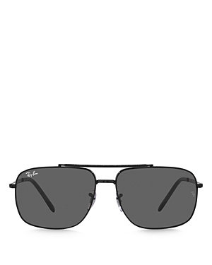 Ray Ban Ray-ban Rectangle Sunglasses, 62mm In Black/gray Solid