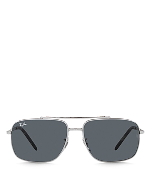 Ray Ban Ray-ban Rectangle Sunglasses, 62mm In Silver/gray Solid