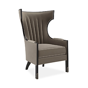 Caracole Wing Tip Chair In Gray