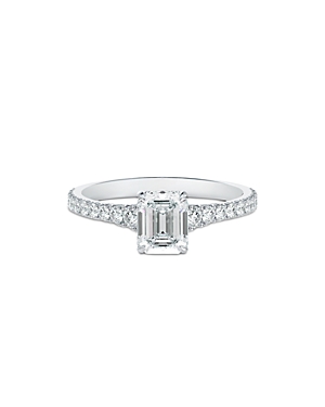 De Beers Forevermark Platinum Icon Emerald-Cut Diamond Engagement Ring