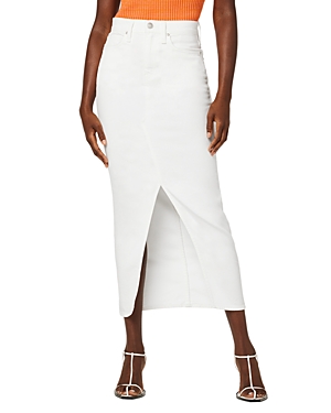 Hudson Jeans Reconstructed Midi Skirt In White