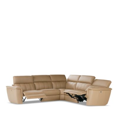 Trevi 5 Piece Power Reclining Leather Sectional