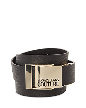 Versace Jeans Couture - Men's Logo Plaque Buckle Leather Belt 