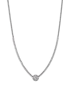 Bloomingdale's - Diamond Halo Pendant Necklace in 14K White Gold, 3.0 ct. t.w, 18" - 100% Exclusive