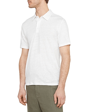 Shop Vince Dusty Short Sleeve Polo Shirt In Optic White