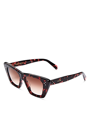 CELINE BOLD 3 DOTS CAT EYE SUNGLASSES, 51MM