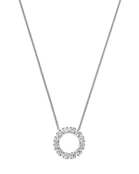 Bloomingdale's - Certified Diamond Circle Pendant Necklace in 14K White Gold featuring diamonds with the DeBeers Code of Origin, 1.00 ct. t.w. - 100% Exclusive