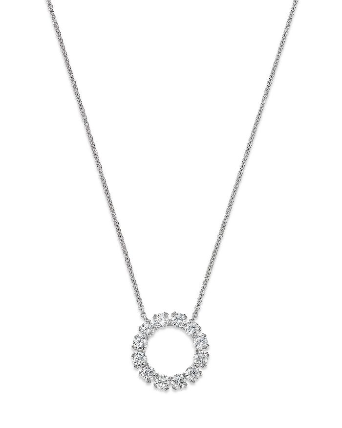 Bloomingdale's Certified Diamond Circle Pendant Necklace in 14K White ...