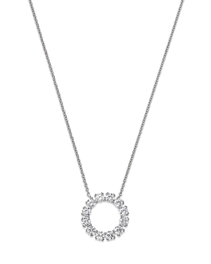 Bloomingdale's Certified Diamond Circle Pendant Necklace in 14K White Gold featuring diamonds with t