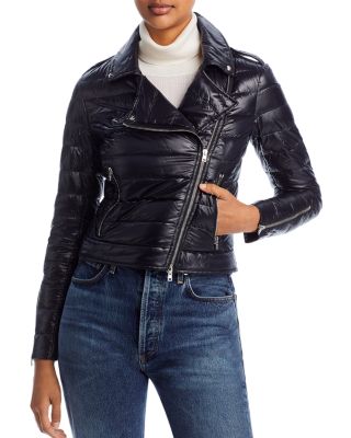 Down Puffer Moto Jacket