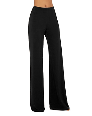 Alberta Ferretti Tailored-cut Wide-leg Trousers In Black