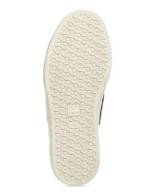 Men's Campo Low Top Leather Sneakers in White/Black