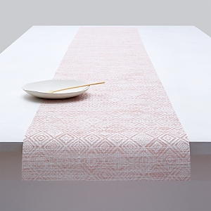 Chilewich Mosaic Table Runner In Pink Lemon