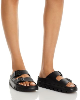 Women's Arizona Chunky Slip On Buckled Footbed Sandals