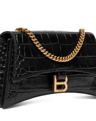 Crush Mini Chain Bag Crocodile Embossed