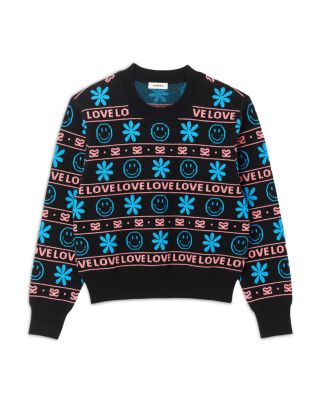 Sandro Barnabe Smiley Jacquard Sweater Bloomingdale's