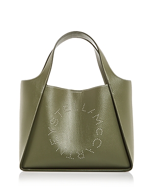 STELLA MCCARTNEY STELLA MCCARTNEY STUDDED GRAINY LOGO TOTE